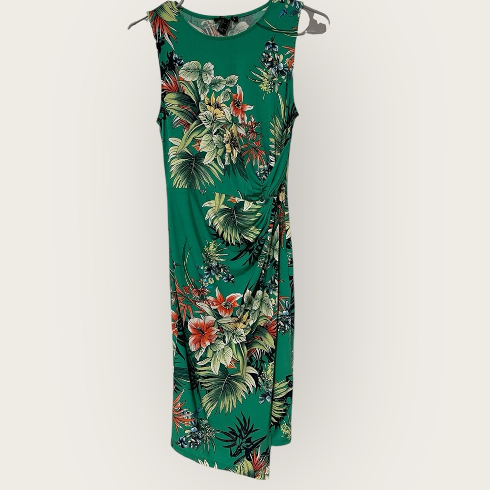 Forever 21 green floral dress